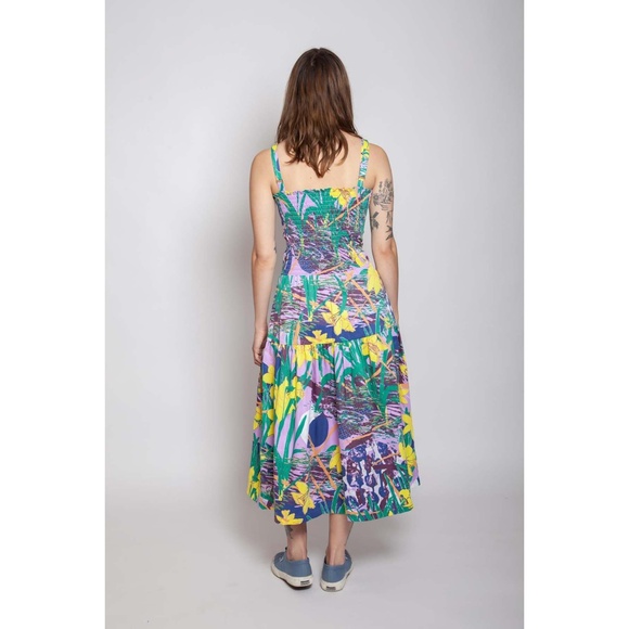 Gravel & Gold Sommar Dress in Daffodils Cotton Print Made in USA Size 2 - Picture 15 of 16